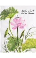 2020-2024 Five Year Planner: 60-Month Schedule Organizer 8.5 x 11 (Lotus Flower)