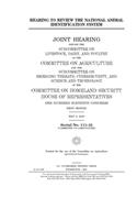 Hearing to review the national animal identification system
