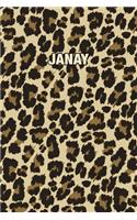 Janay: Personalized Notebook - Leopard Print (Animal Pattern). Blank College Ruled (Lined) Journal for Notes, Journaling, Diary Writing. Wildlife Theme Des