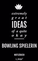 Notizbuch für Bowling Spieler / Bowling Spielerin