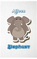 Aileen Elephant A5 Lined Notebook 110 Pages