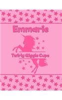 Emmarie Twirly Giggle Cups: Personalized Draw & Write Book with Her Unicorn Name - Word/Vocabulary List Included for Story Writing