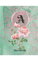 Basics Sketchbook for Drawing - Personalized Monogrammed Letter a