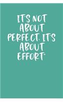 It's Not about Perfect, It's about Effort