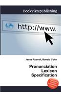 Pronunciation Lexicon Specification