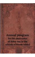 Annual Program for the Observance of Arbor Day in the Schools of Rhode Island