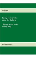 Sawing of my article about the Big Bang
