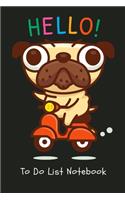 Pug to Do List Notebook
