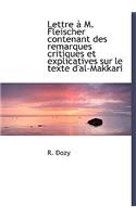 Lettre M. Fleischer Contenant Des Remarques Critiques Et Explicatives Sur Le Texte D'Al-Makkari