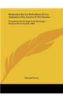 Recherches Sur Les Pedicellaires Et Les Ambualcres Des Asteries Et Des Oursins: Propositions de Geologie Et de Botanique Donnees Par La Facultie (1869)