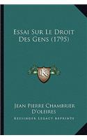Essai Sur Le Droit Des Gens (1795): (French)