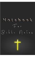 Notebook For Bible Notes: Blank Lined Journal Notebook