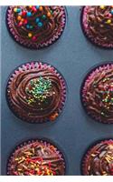 Chocolate Frosted Cupcakes with Sprinkles Journal: 150 page lined 6? x 9? notebook/diary/journal
