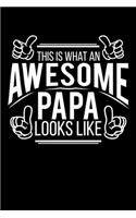 This is What an Awesome Papa Looks Like: Weekly School Planner - 6"x9" - 120 pages - Sections to record Notes, Homework, to-do list, Monday through Friday columns - Matte Cover School Timet