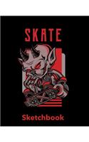 Skate Sketchbook: Artist Sketch Book and Drawing Pad for Sketching, Drawing, Doodling Notepad