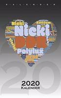 DDR Herz Wort-Wolke Kalender 2020: Jahreskalender für alle Ostalgie Fans