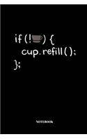 if (! ) {cup.refill ();};