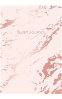 Bullet Journal: Beautiful Pink Marble and Rose Gold - 7 x 10 - 100 pages - Dot Grid Bullet Journal Notebook, Gift for Women and Teen Girls ( Cute Notebook for Girls