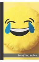 laughing notes: small lined Emoji Notebook / Travel Journal to write in (6'' x 9'') 120 pages