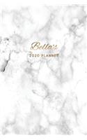 Bella's 2020 Planner: Weekly + Monthly View - Marble + Gold Personalized - 6x9 in - 2020 Calendar Organizer with Bonus Dotted Grid Pages + Inspirational Quotes + To-Do Li(4 Personalized Planners)