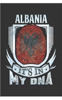 Albania It's In My DNA: Albanian Thumbprint Flag Diary Planner Notebook Journal 6x9 Personalized Customized Gift For Patriotic Albanian With there Heritage And Roots From A