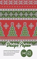 Christmas Patterns Scrapbook Paper VOL.3: Decorative Holiday Scrapbooking Paper for Crafting, Card Making, Decorations, Collage, Printmaking, 8.5x11, 25 Pack, Ugly Christmas Sweater Style, D