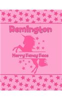 Remington Merry Fancy Face: Personalized Draw & Write Book with Her Unicorn Name - Word/Vocabulary List Included for Story Writing