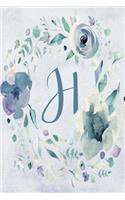 2020 Weekly Planner, Letter H - Blue Purple Floral Design: 6"x9" Weekly Planner/Calendar