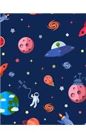 Galaxy Notebook: Vintage Space Journal Book Ruled Lined Page Paper Kid Teen Girl Boy Preschool Primary School Kindergarten Writing Activity Diary Record Planner Note(6 Galaxy Notebook)