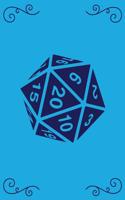 RPG Notes: Journal for Logging Notes and Maps for Your Pen and Paper Adventures (Hex Grid / Blue D20 Dice)