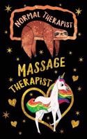 Normal Therapist Massage Therapist Journal Unicorn Gold