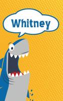 Whitney: Personalized Shark Draw and Write Diary Journal Notebook Featuring 120 Pages 6x9