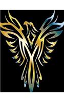 Phoenix Notebook: 8.5 X 11 202 Wide Ruled Pages
