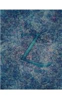 Monogram "Z" Sketchbook: Blank Art Pad Notebook Journal(26 Monogram Water 150 Sketch)