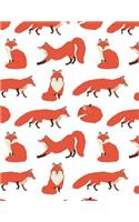 Fox Notebook: Wildlife Animal Journal Notebook Ruled Lined Page Women Girl Men Boy Teen Writing Diary School Zoo Record Plan Orange Note Pad Composition Notebook (1 Fox Notebook)