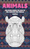 Mandala Coloring Books for Adults for Markers and Pencils - Animals