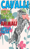 Libri da colorare - Livello facile - Animale - Cavalli
