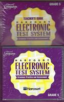 Harcourt School Publishers Language: Schedule CD-ROM Package Electronic Test System Grade 5