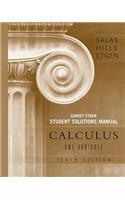 Calculus: One Variable, 10e (Chapters 1 - 12) Student Solutions Manual
