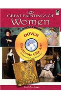 120 Great Paintings of Women CD-ROM and Book