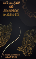 Tier Malbuch für Erwachsene, Mandala-Stil