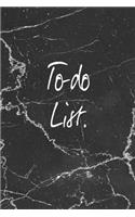 To-Do List: Journal To Prioritize Daily Tasks With Check Boxes With Black Marble