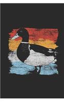 Duck Retro Vintage: Blank Lined Notebook / Journal (6 X 9 -120 Pages) - Gift Idea for Animal Lover And Duck Fans