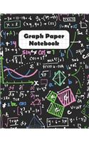 Graph Paper Notebook: Algebra Math Design Grid Paper Quad Ruled 4 Squares Per Inch Large Graphing Paper 8.5 By 11