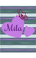 Mila: Personalized Sudoku Activity Notebook - 100 Large Print Puzzles - Brain Logic Puzzle Book - Game Instructions and Answer Key - Level: Easy