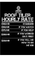 Roof Tiler Hourly Rate: Small Business Planner 6 x 9 100 page to organize your time, sales, profit, ideas and notes.