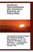 Archives N Erlandaises Des Sciences Exactes Et Naturelles