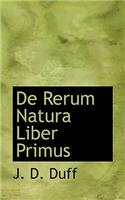 de Rerum Natura Liber Primus