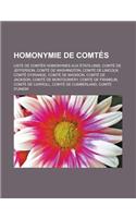 Homonymie de Comtes: Liste de Comtes Homonymes Aux Etats-Unis, Comte de Jefferson, Comte de Washington, Comte de Lincoln, Comte D'Orange, Comte de Madison, Comte de Jack(French)