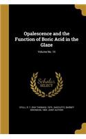 Opalescence and the Function of Boric Acid in the Glaze; Volume No. 14